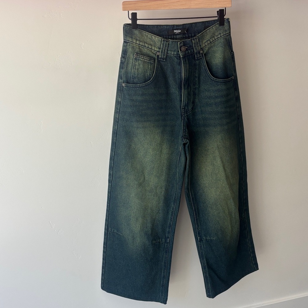 Jaded London Women's Relaxed Fit Green Jeans